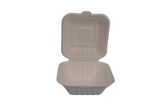 6"x 6" Compostable To-Go Clamshell Food Containers | Made of 100% Sugarcane (500 pcs per Carton)
