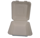 9"x9" 1-C To-Go Box | Made from Sugarcane (200 pcs per Carton)
