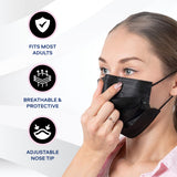 ASTM Level 1 (Pack of 50) Black Face Masks | Made in Canada