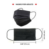 ASTM Level 1 (Pack of 50) Black Face Masks | Made in Canada