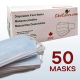 ASTM Level 1 (Pack of 50) Blue Face Masks | Made in Canada