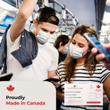 ASTM Level 3 (5 packs of 10 each) White Face Masks | Made in Canada