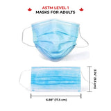 ASTM Level 1 (Pack of 50) Blue Face Masks | Made in Canada