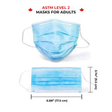 ASTM Level 2 (Pack of 50) Blue Face Masks | Made in Canada