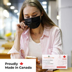ASTM Level 1 (Pack of 50) Black Face Masks | Made in Canada