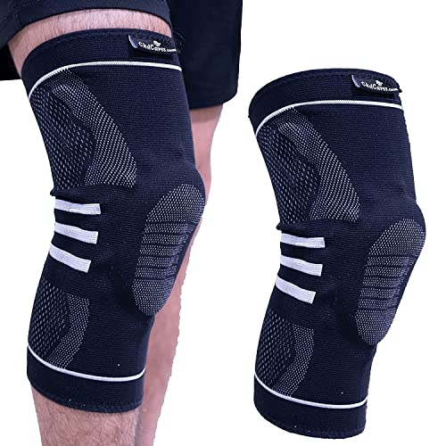 Knee Braces Compression Support Sleeve Patella Gel Pads Protector