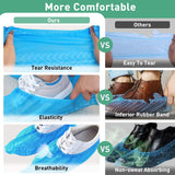 Disposable Shoe Covers (50 Pairs) | Anti Skid Bootie Covers