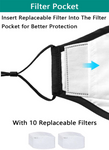 Reusable Cloth Face Mask (2 masks) | 10 Filters included