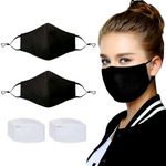 Reusable Cloth Face Mask (2 masks) | 10 Filters included
